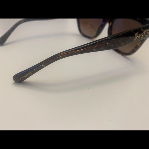 NWT COACH Tortoise Glitter Signature C Sunglasses HC8262 Brown - Picture 11 of 12